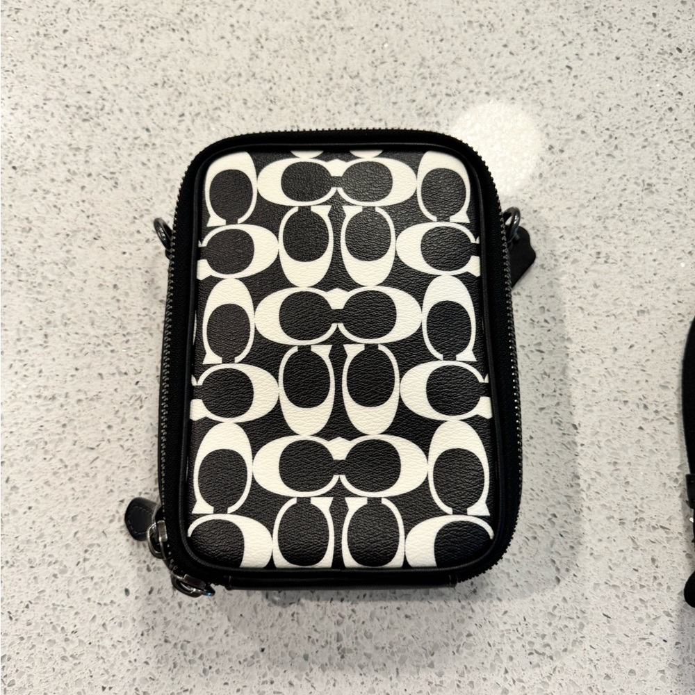 Coach Black and White Crossbody Bag